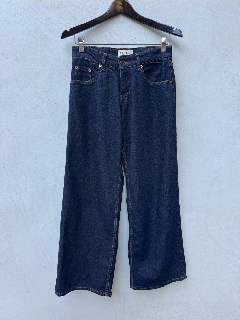 Motel Dark Wash Straight Leg Jeans 100% Cotton W24 L30